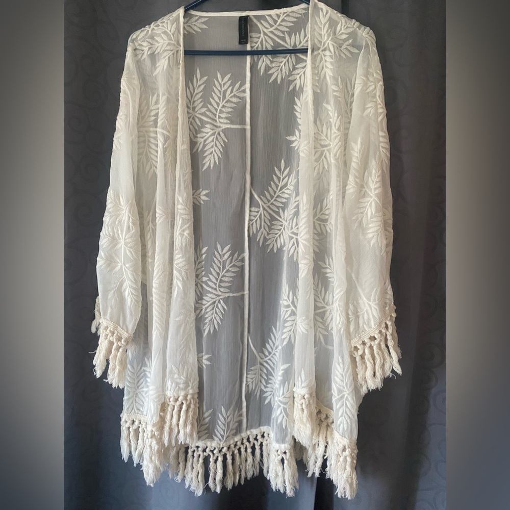 Lane Bryant sheer cardigan-Beach Coverup
